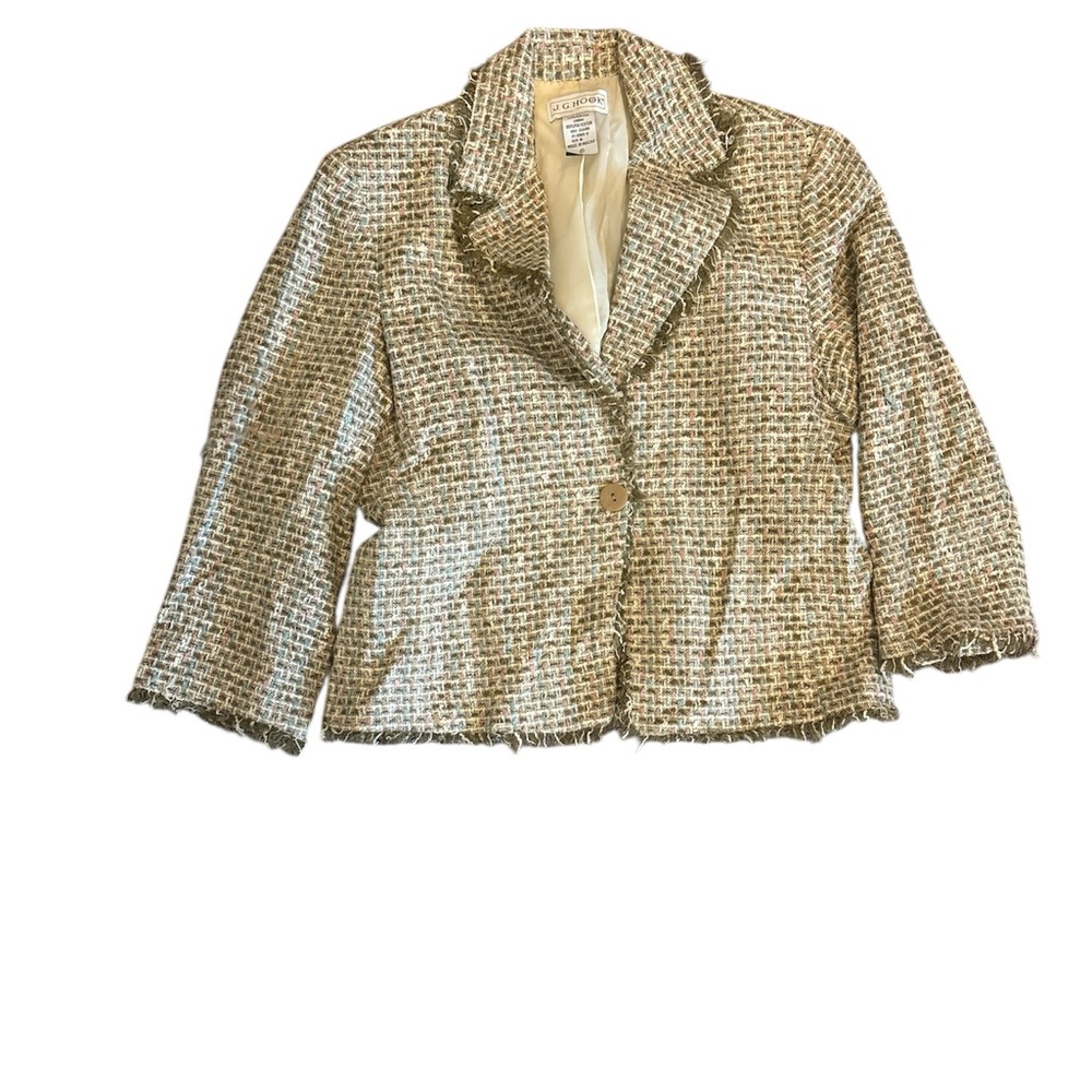 Cream Blazer Classic Tailored Jacket